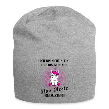 Einhorn das beste Geschenkidee cooler Spruch - Jersey-Beanie - Grau meliert - Vorne