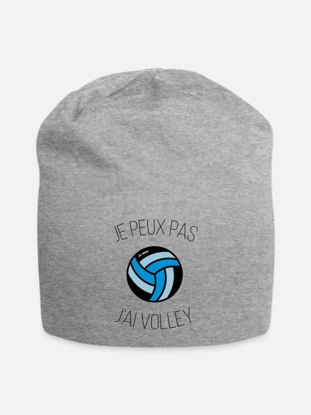 i can't volley - Jersey Beanie - heather grey