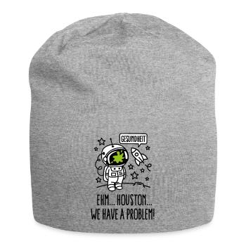 Gesundheit, Houston we have a problem astronaut - Jersey-Beanie - Grau meliert - Vorne