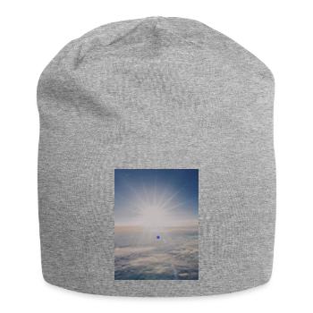 Airplane, clouds, boundless freedom T-shirt - Jersey Beanie - heather grey - Front