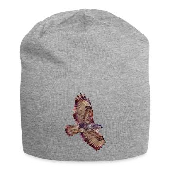 Flying buzzard in water colour technology - Jersey Beanie - heather grey - Front