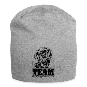 TEAM Riesenschnauzer Hunde Hund Wilsigns IGP - Jersey-Beanie - Grau meliert - Vorne