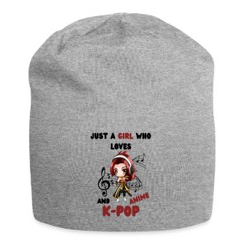 K- Pop Anime Koreanischer Pop - Jersey-Beanie - Grau meliert - Vorne