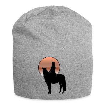 Cheval - Bonnet en jersey - gris chiné - Devant