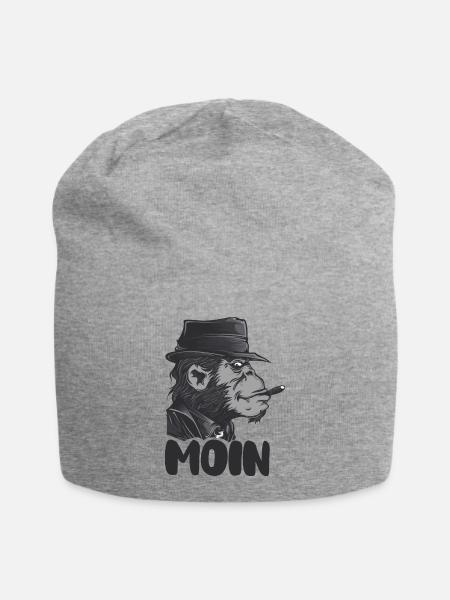 Mondnacht Gangsteraffe Moin - Jersey-Beanie - Grau meliert