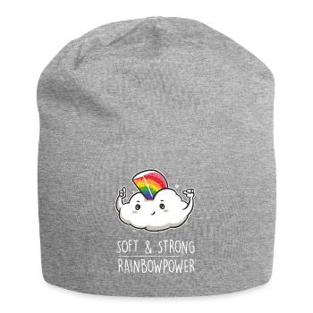 Arc en ciel nuage cadeau créatif puissance drôle - Bonnet en jersey - gris chiné - Devant