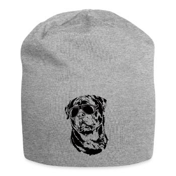 ROTTWEILER cool sunglasses dog dogs Wilsigns - Jersey Beanie - heather grey - Front