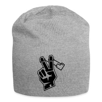 Peacezeichen Zwille of Love - Jersey-Beanie - Grau meliert - Vorne