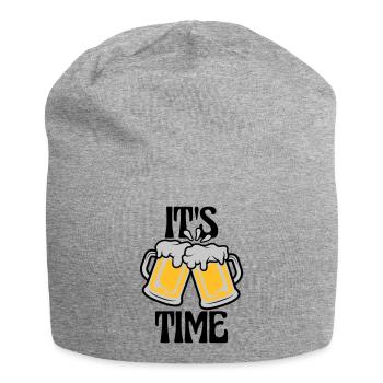 C’est de la bière - Bonnet en jersey - gris chiné - Devant