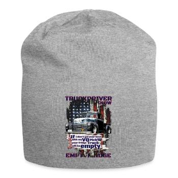 V8 Bier LKW für einen vollen Kühlschrank - Jersey-Beanie - Grau meliert - Vorne