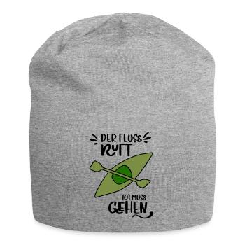 RIVER CALLS CANOE KAYAK WHITE WATER GO LAKE MOTIF - Jersey Beanie - heather grey - Front