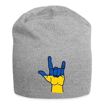 Respect de l’ukraine - Bonnet en jersey - gris chiné - Devant