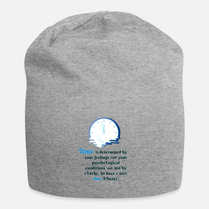 Le temps est le remplissage - Bonnet en jersey - gris chiné