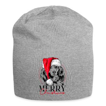 Santa KOOIKERHONDJE Joyeux Noël Chiens Wilsigns - Bonnet en jersey - gris chiné - Devant