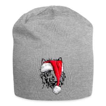 Père Noël AUSTRALIAN TERRIER Chien de Noël Wilsigns - Bonnet en jersey - gris chiné - Devant
