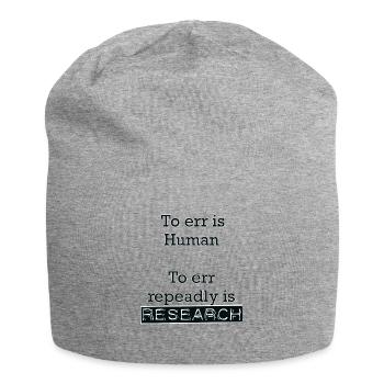 RESEARCH - PhD - Student Academician Slogan - Jersey Beanie - heather grey - Front