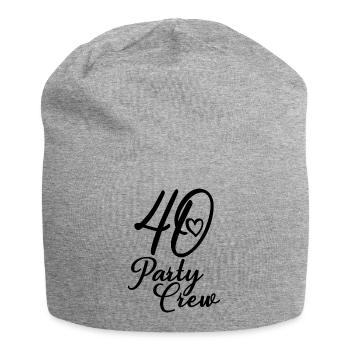 40 Party Crew 40. Geburtstag 40 Jahre alt - Jersey-Beanie - Grau meliert - Vorne