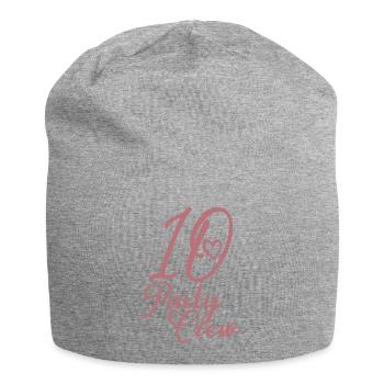 10 Party Crew 10th Birthday Party 10 Years Old - Jersey Beanie - heather grey - Front