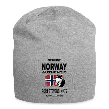 Norway Adventures - Norway Flag & Husky - Jersey-Beanie - Grau meliert - Vorne