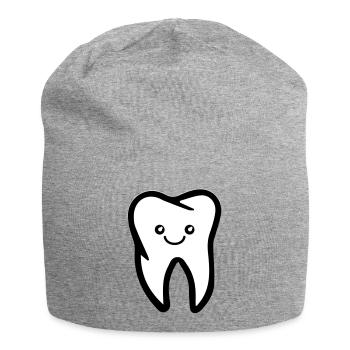 tooth smile - Jersey Beanie - heather grey - Front