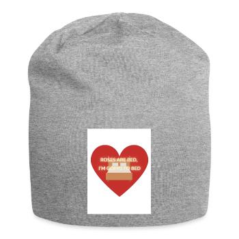 Bett Gedicht - Jersey-Beanie - Grau meliert - Vorne