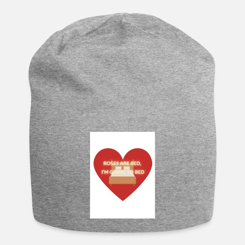 Bett Gedicht - Jersey-Beanie - Grau meliert