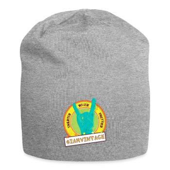 #iamvintage. Look hipster vintage homme/femme - Bonnet en jersey - gris chiné - Devant