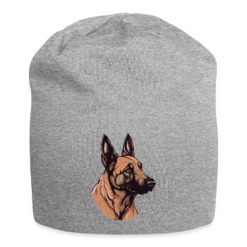 Belgian Malinois - Jersey-Beanie - Grau meliert - Vorne