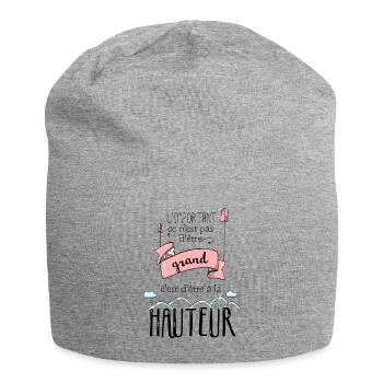 Etre à la hauteur - Bonnet en jersey - gris chiné - Devant