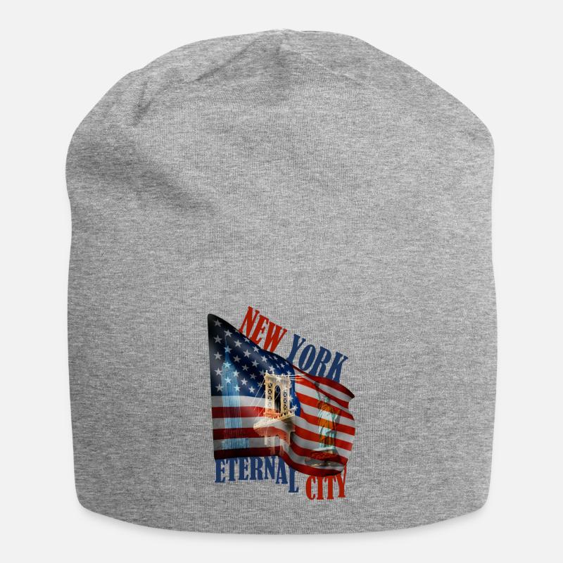 NEW YORK - Bonnet en jersey - gris chiné