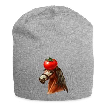 Pferdekopf Tomate - Jersey-Beanie - Grau meliert - Vorne