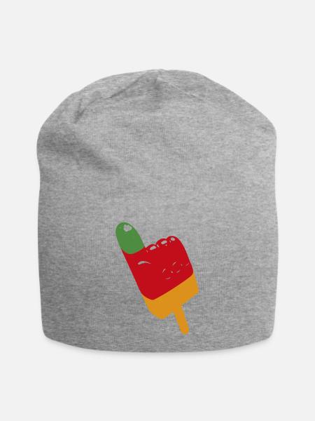 Flutschfinger Eis - Jersey-Beanie - Grau meliert