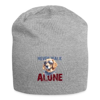 Goldener Retreiver - Jersey-Beanie - Grau meliert - Vorne