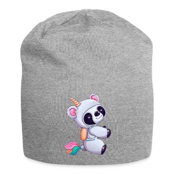 Koala-Einhorn Fusion, Fantastisches Tierdesign - Jersey-Beanie - Grau meliert - Vorne
