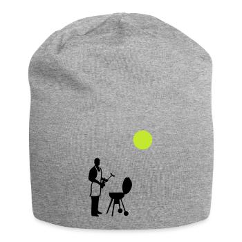 Barbecue d’été - Bonnet en jersey - gris chiné - Devant