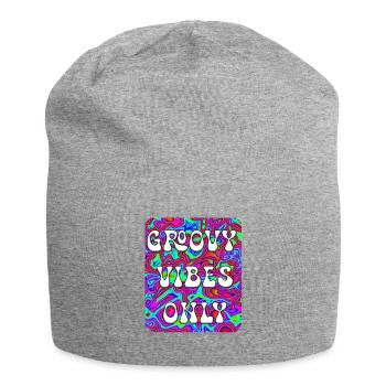 Groovy Vibes Only - Jersey Beanie - heather grey - Front