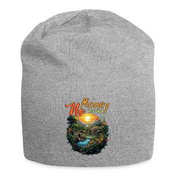 Pas d’argent Pas de cri - Bonnet en jersey - gris chiné - Devant
