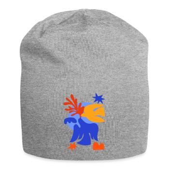 Friede - Jersey-Beanie - Grau meliert - Vorne