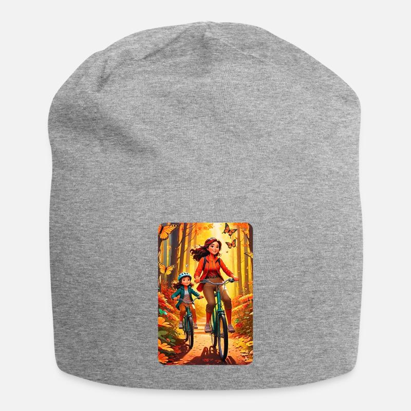 personalisiertes Design-Muttergeschenk - Jersey-Beanie - Grau meliert