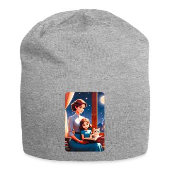You Can Add Your Gift Text Below The Design - Jersey-Beanie - Grau meliert - Vorne
