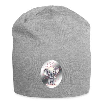 Mélodie de l'éléphant - Bonnet en jersey - gris chiné - Devant