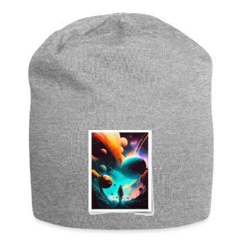 Voyage cosmique - Bonnet en jersey - gris chiné - Devant