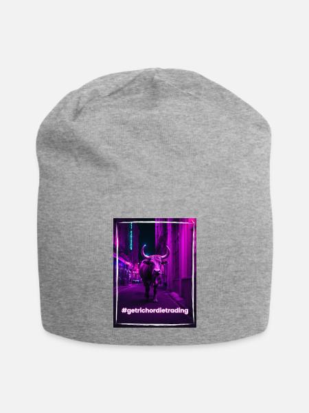 Crypto Bull - Jersey-Beanie - Grau meliert