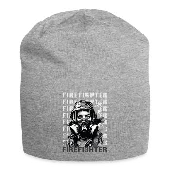 Feuerwehrfrau - Jersey-Beanie - Grau meliert - Vorne