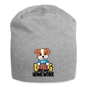 Mon chien a mangé mes devoirs - Bonnet en jersey - gris chiné - Devant