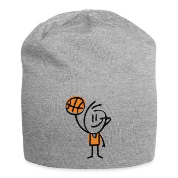 Basketball Stick Figure - Jersey Beanie - heather grey - Front