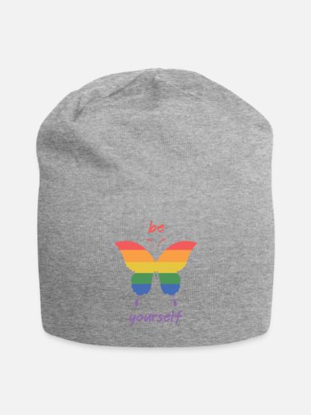 LGBT Pride Month - Sei du selbst - Jersey-Beanie - Grau meliert