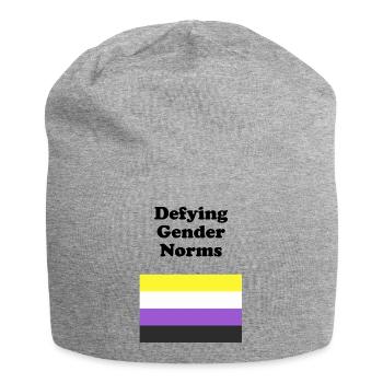 Drapeau non binaire défiant les normes de genre - Bonnet en jersey - gris chiné - Devant