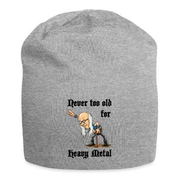 Heavy metal opa - Never too old for Heavy Metal - Jersey-Beanie - Grau meliert - Vorne
