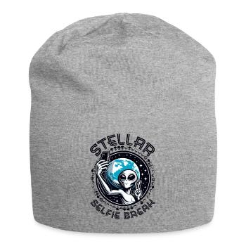 Alien-Selfie: Herausragende Selfie-Pause! - Jersey-Beanie - Grau meliert - Vorne